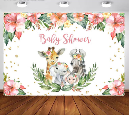 Cute Jungle Backdrop (Material: Vinyl)