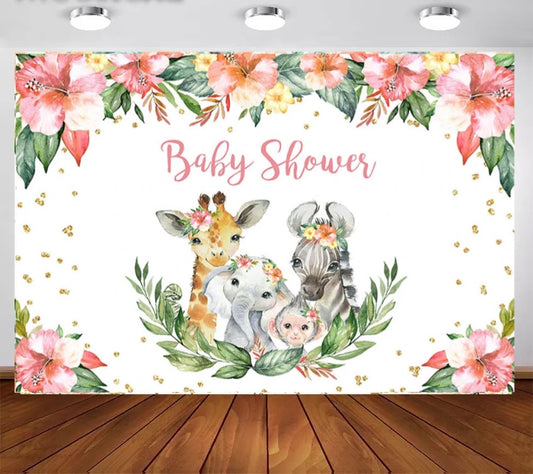 Cute Jungle Backdrop (Material: Vinyl)