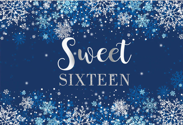 Sweet Sixteen Backdrop (Material: Vinyl)