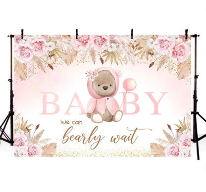 Pink Bearly Backdrop (Material: Vinyl)