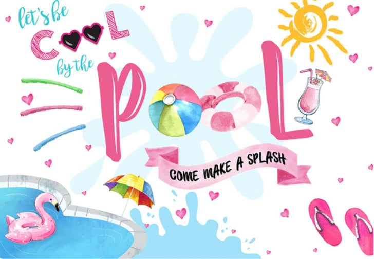 Cool at the Pool Backdrop (Material: Vinyl)