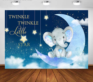 Twinkle Twinkle in the Moon Backdrop (Material: Vinyl)