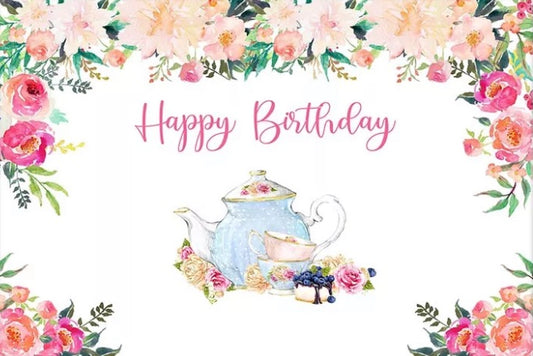 Tea Party Backdrop (Material: Vinyl)