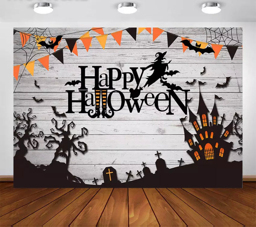 Spooky Halloween Backdrop (Material: Vinyl)