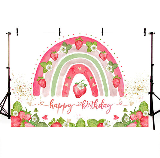 Rainbow-Berry Backdrop (Material: Vinyl)