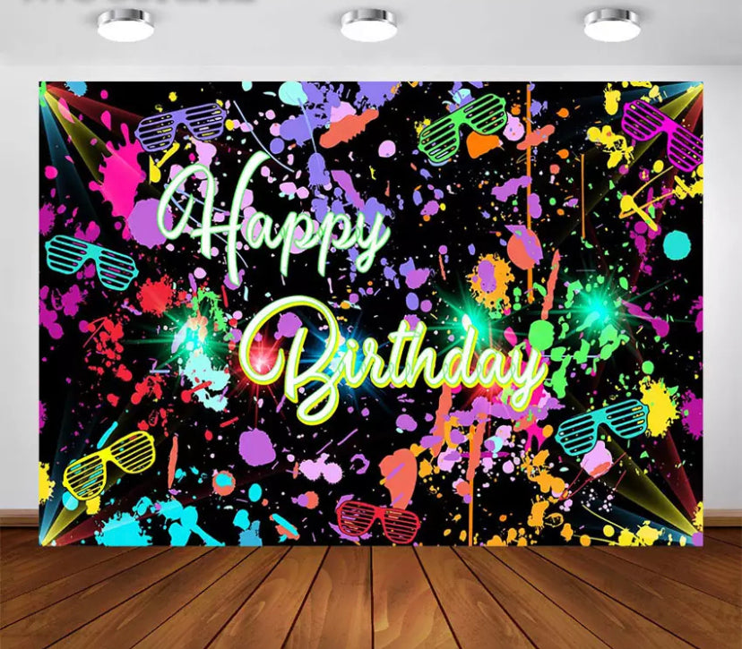 Neon Multicolor Backdrop (Material: Vinyl)