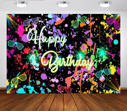 Neon Multicolor Backdrop (Material: Vinyl)