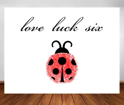 Sweet Ladybug Backdrop