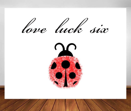 Sweet Ladybug Backdrop