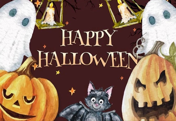 Halloween Friends Backdrop (Material: Vinyl)