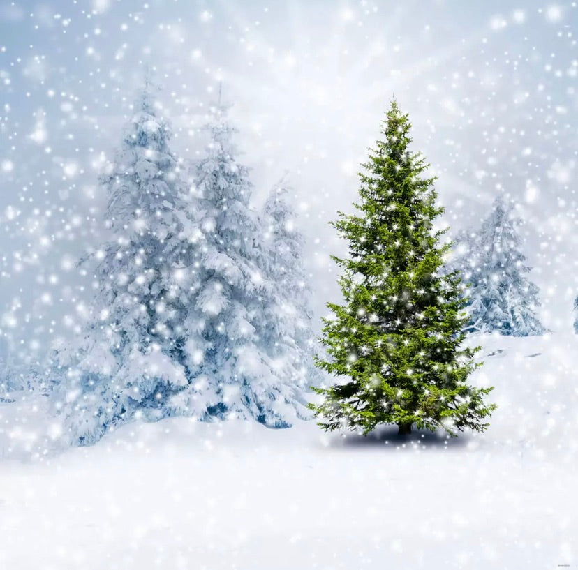 Snowing Backdrop (Material: Microfiber)
