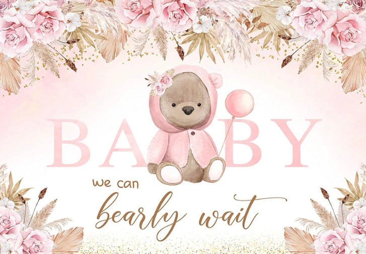 Pink Bearly Backdrop (Material: Vinyl)
