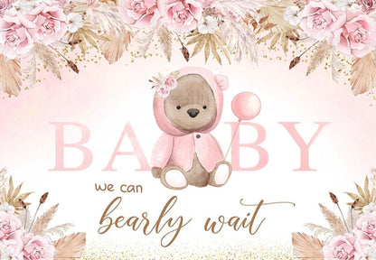 Pink Bearly Backdrop (Material: Vinyl)
