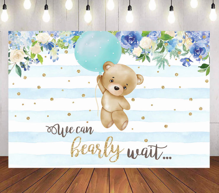 Cute Teddy Backdrop (Material: Vinyl)