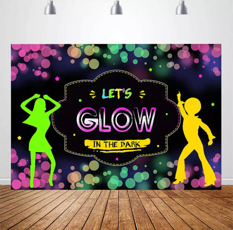 Let’ Glow Neon Backdrop (Material: Vinyl)