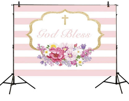 Christianity Pink Backdrop (Material: Vinyl)