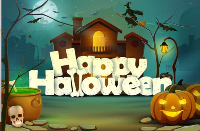 Halloween Bones Backdrop (Material: Vinyl)