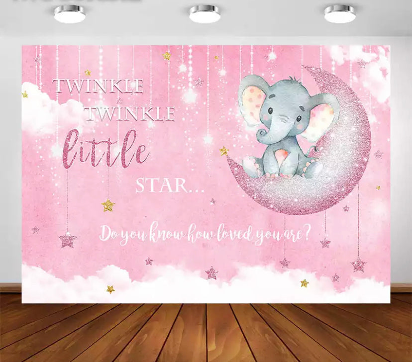 Twinkle Baby Elephant Pink (Material: Vinyl)