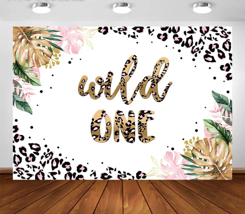 WildOne in the Jungle Backdrop (Material: Vinyl)