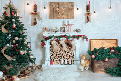 Chimney in White Backdrop (Material: Microfiber)