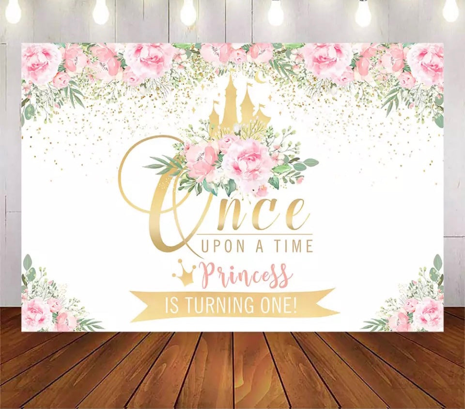 Once a Princess Backdrop (Material: Vinyl)