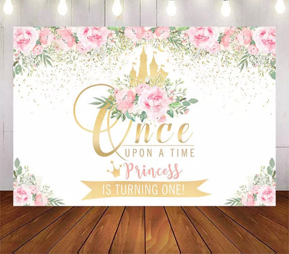 Once a Princess Backdrop (Material: Vinyl)