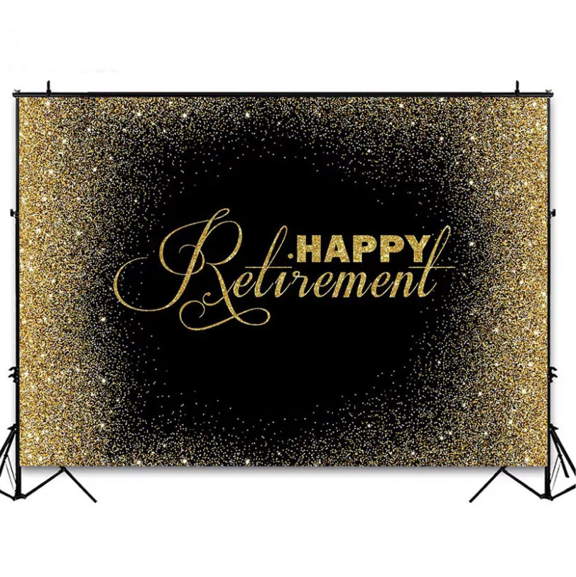 My Retirement Celebration Backdrop (Material: Vinyl)