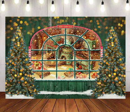 Christmas ToyStore Backdrop (Material: Vinyl)