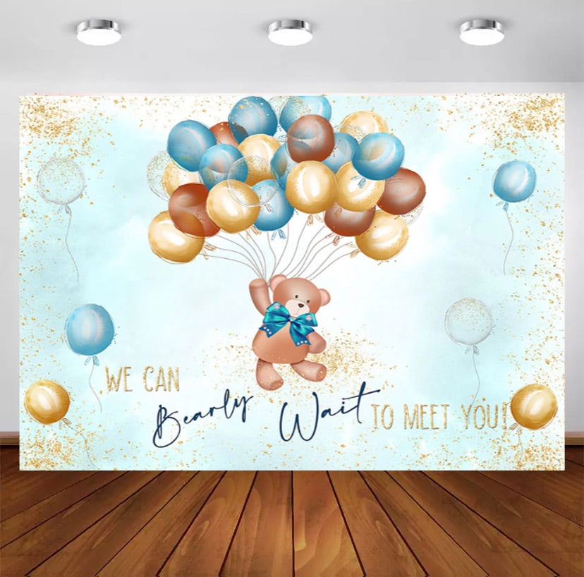 In Blue Bearly Backdrop (Material: Vinyl)