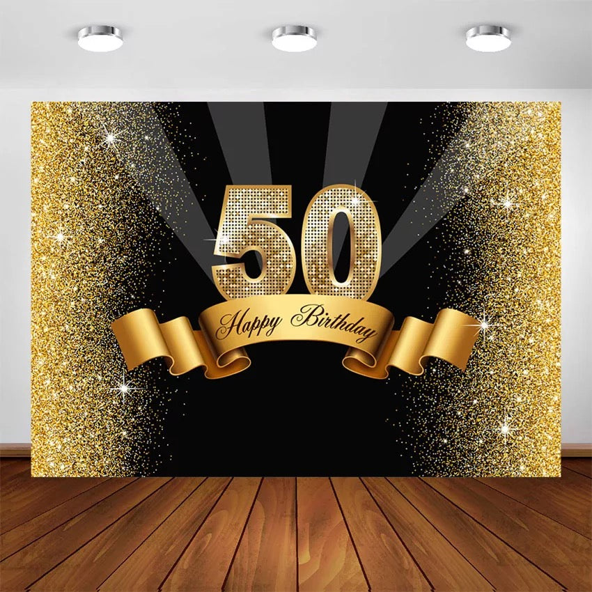 Happy Anniversary Backdrop (Material: Vinyl)