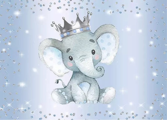 King Elephant Backdrop (Material: Vinyl)
