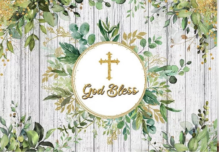 God Bless Backdrop (Material: Vinyl)