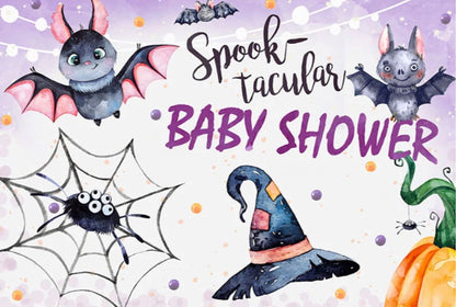 Spooky BabyShower Backdrop (Material: Vinyl)