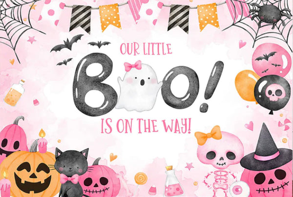 Little Boo on the way Backdrop (Material: Vinyl)