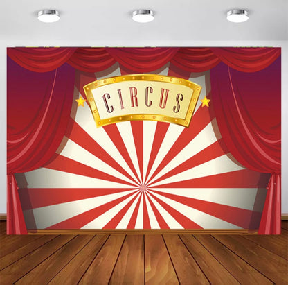 Red Circus Backdrop (Material: Vinyl)
