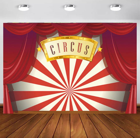 Red Circus Backdrop (Material: Vinyl)