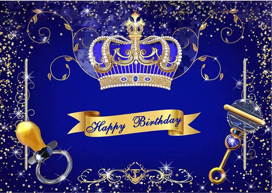 Prince Birthday Backdrop (Material: Vinyl)