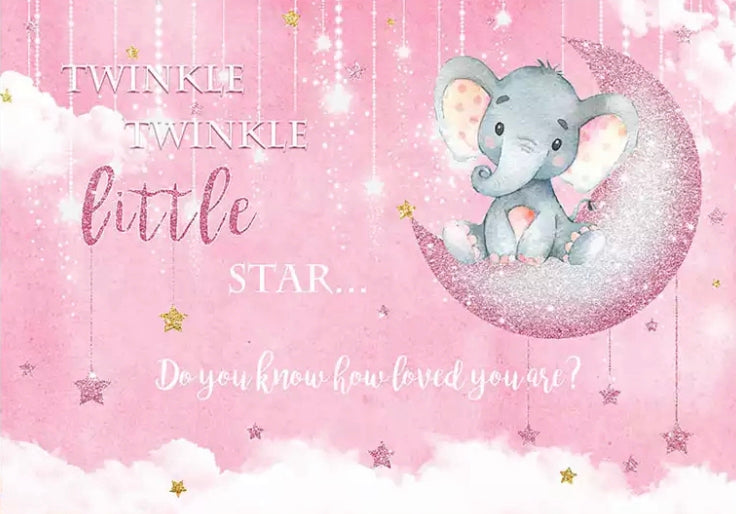 Twinkle Baby Elephant Pink (Material: Vinyl)
