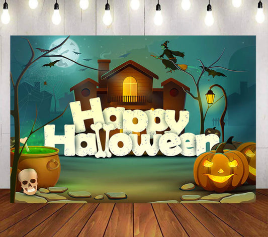 Halloween Bones Backdrop (Material: Vinyl)
