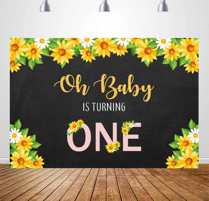 Sunflowers Backdrop (Material: Vinyl)