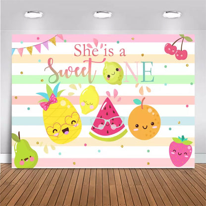 Tutti Frutti Party Backdrop (Material: Vinyl)