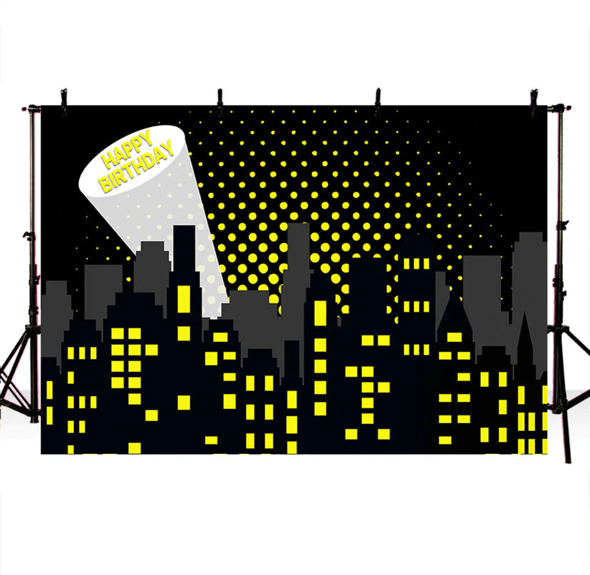 Super Bat Backdrop (Material: Vinyl)