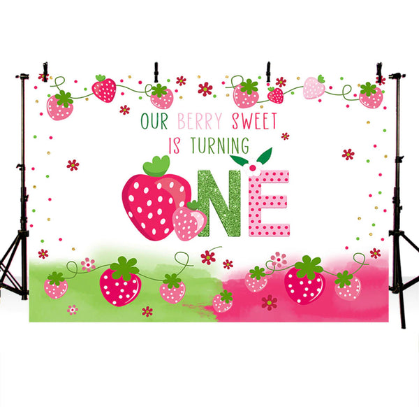 Strawberry Backdrop (Material: Vinyl)