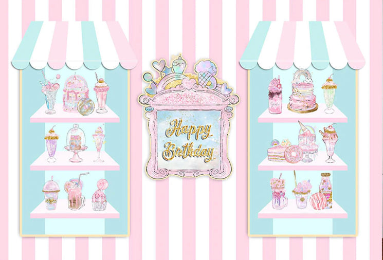 Treat Shoppe Backdrop (Material: Vinyl)