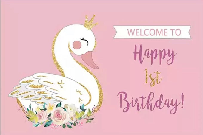 Swan Backdrop (Material: Vinyl)