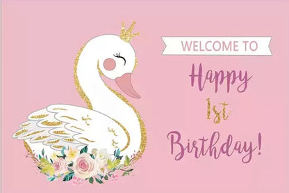 Swan Backdrop (Material: Vinyl)