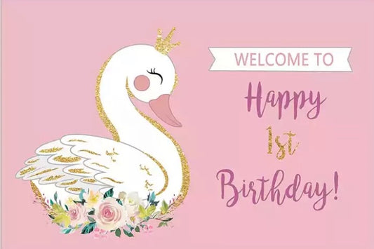 Swan Backdrop (Material: Vinyl)