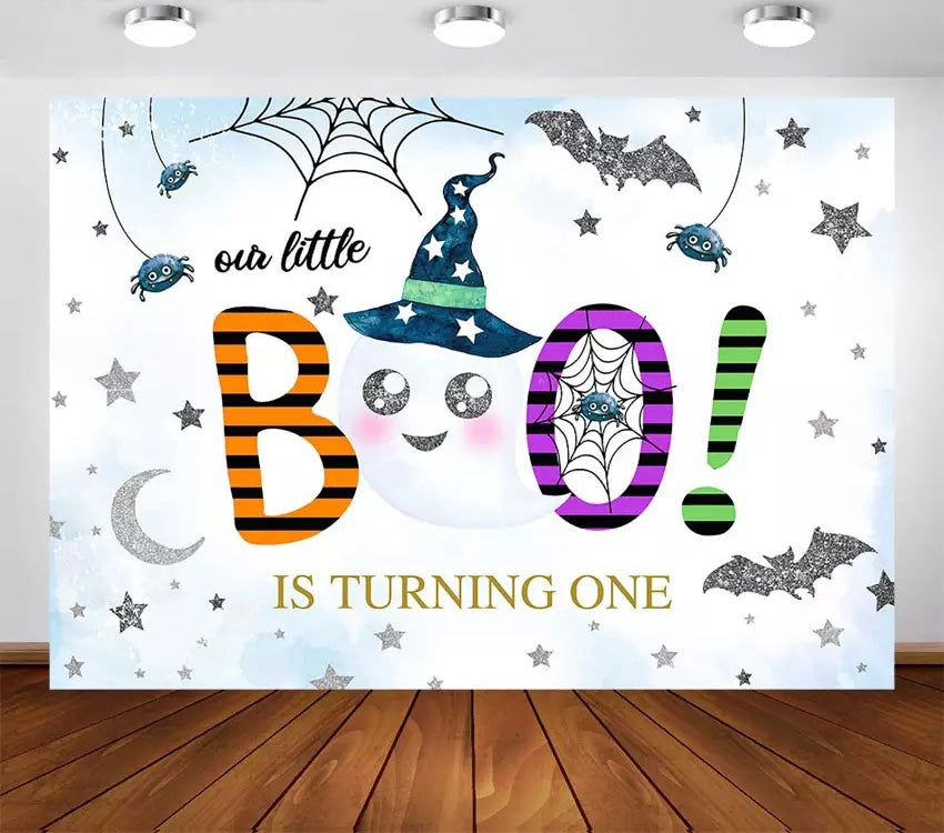 Halloween Boo Backdrop (Material: Vinyl)