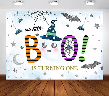 Halloween Boo Backdrop (Material: Vinyl)