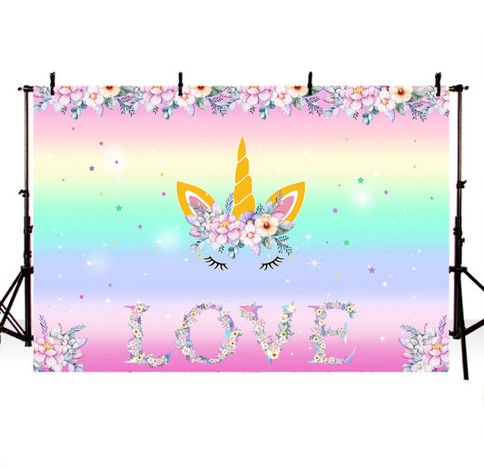 Unicorn Backdrop (Material: Vinyl)